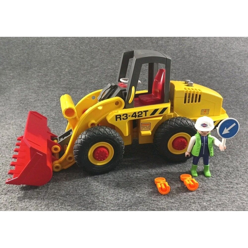 Playmobil 3374 Vintage 2000 Excavator With Figurine Incomplete